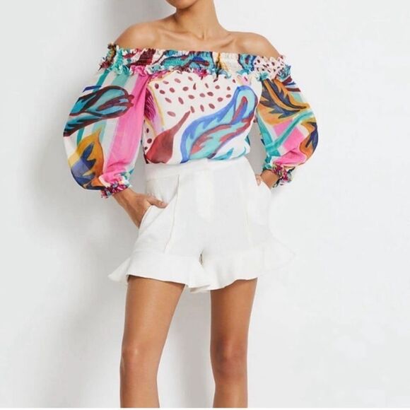 NWT PatBo FLORA OFF-THE-SHOULDER TOP size Small-W14 - Picture 2 of 6